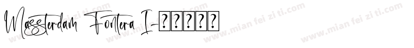 Massterdam Fontera I字体转换